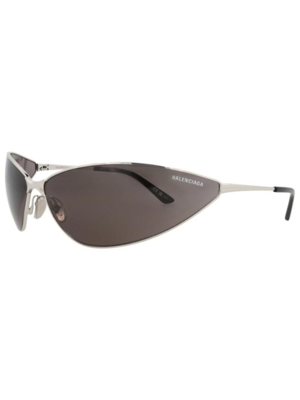New Balenciaga Unisex Shield/Wrap Silver Silver Grey Fashion Designer Sunglasses